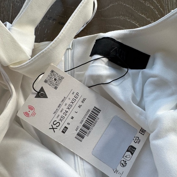Zara White Tie-Strap Mini Dress - Picture 2 of 11